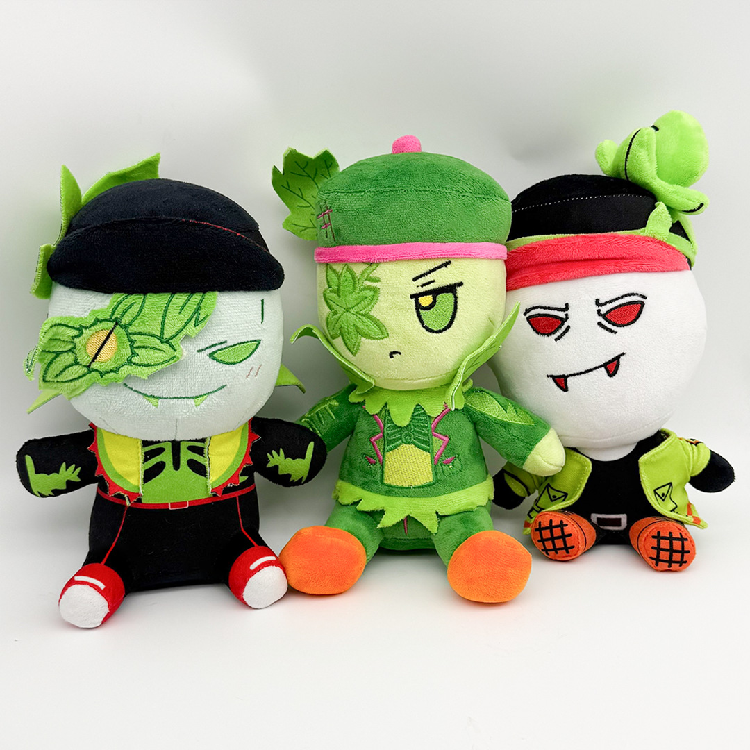 Cosplay Plushie Prop - Zabawne Pluszaki Zielone Rzodkiewki Griefer, Wypchane