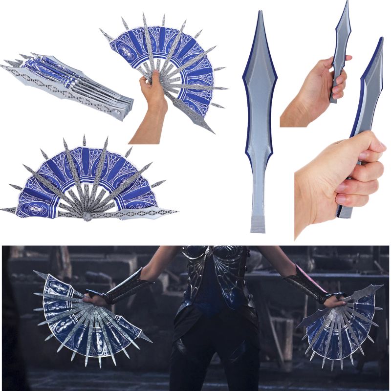 Anime Kitana Cosplay MK Niebie – Cosplay Prop Blueprints recenzja i cena